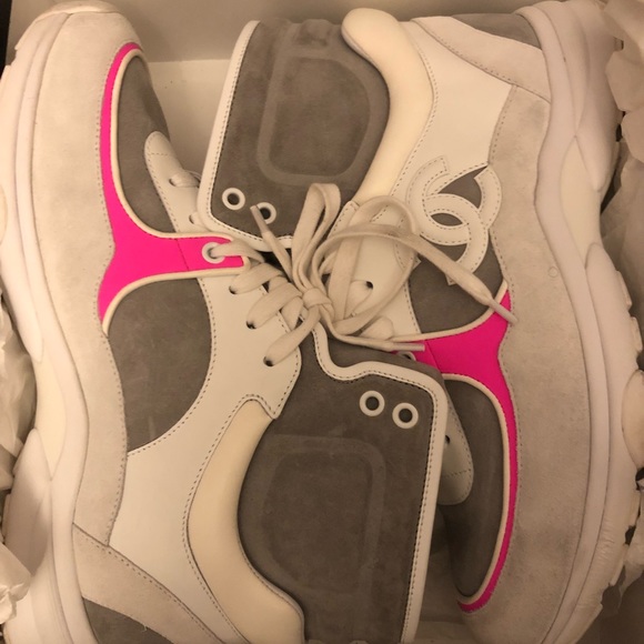 Chanel high top pink sneakers size 41 - Picture 6 of 8